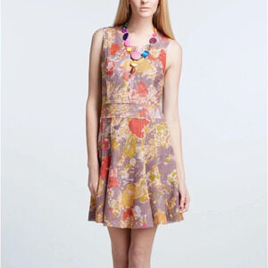 Anthropologie Floral Mini Dress - Multicolor